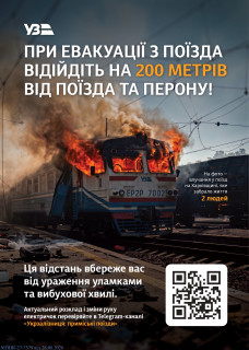 Про інформування населення щодо заходів безпеки поблизу об’єктів залізничної інфраструктури під час повітряної тривоги