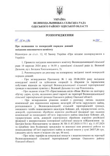 Відбудеться виконком 10.09.2024